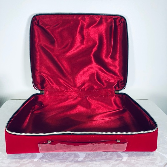 ❤️❤️Estée Lauder❤️Red Velveteen Makeup Cosmetics Travel case Jewelry Stora… - Picture 3 of 5
